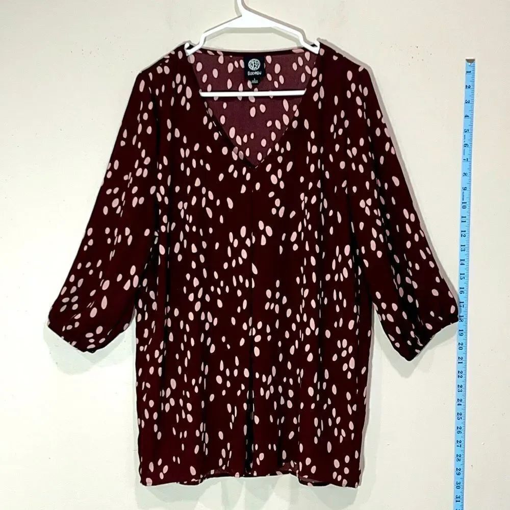 Super Cute Brown Dress Top By Bobeau. Size Large.